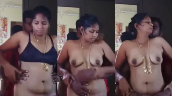 Tamil Cute Aunty Kissing & Showing Boobs