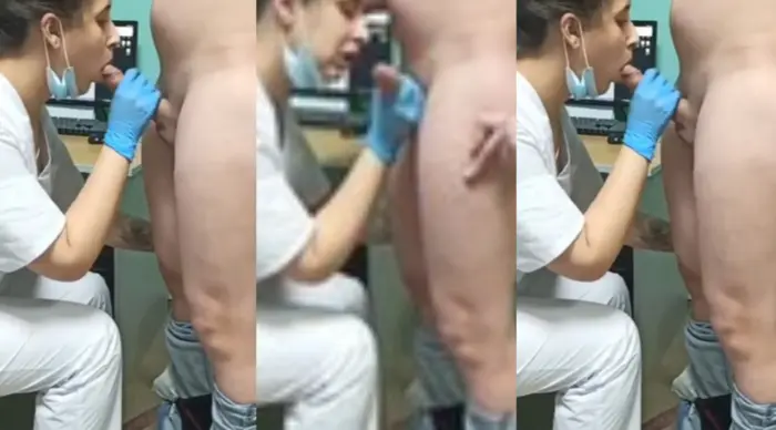 Cute Nurse Blowjob to Doctor in Hospital Video
